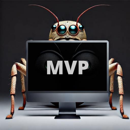 Modern flat screen monitor with MVP text